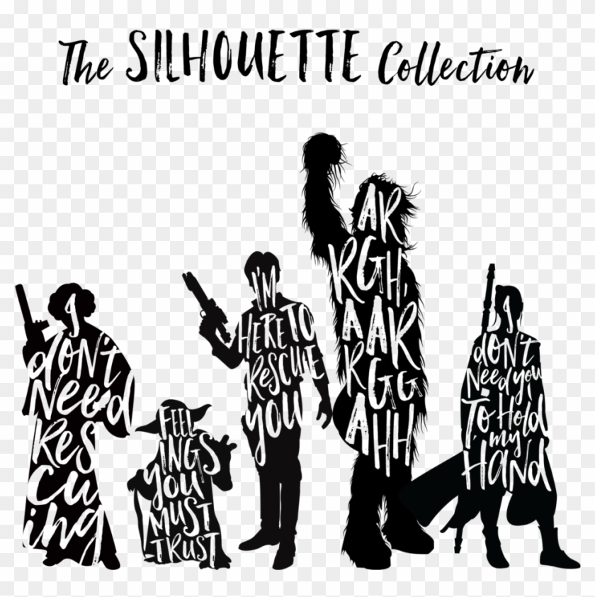 Banner Library Stock Transparent Silhouette Star Wars - Black And White Star Wars Quotes Clipart