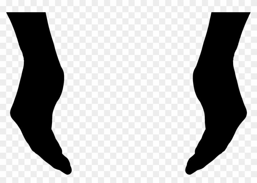 Cupped Hand Silhouette Clipart - Cupping Hand Clipart - Png Download