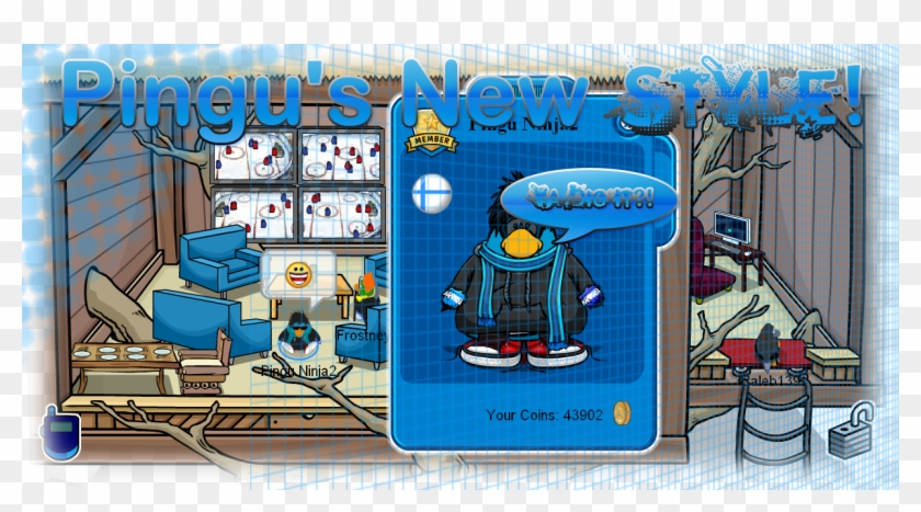 Club Penguin Cooler - Cartoon Clipart