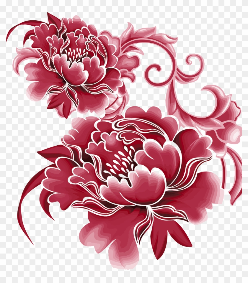 Chinese Flower Pattern Png Clipart