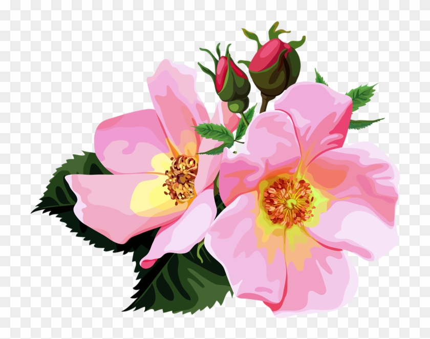 Rose Bouquet Cl - Flower Design Clipart Transparent - Png Download #1571270