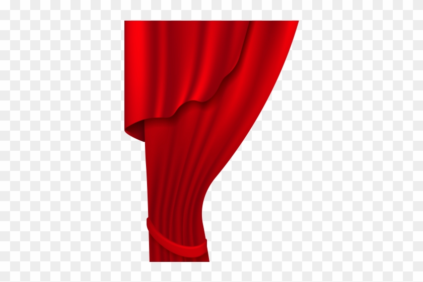 Red Clipart Curtains - Curtain - Png Download