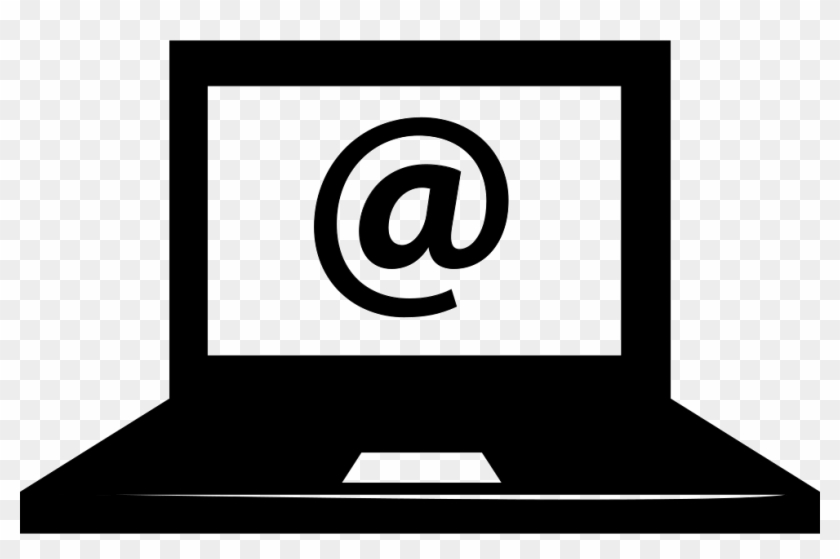 Email Symbol On Laptop Screen Comments - Illustration Clipart