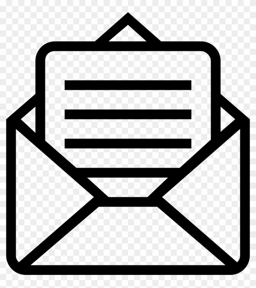 Opened Email Outlined Interface Symbol Comments - Open Envelope Icon Png Clipart