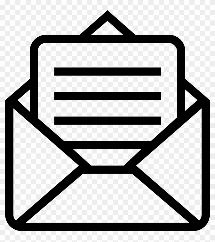 Opened Email Outlined Interface Symbol Comments - Open Envelope Icon Png Clipart #1571707