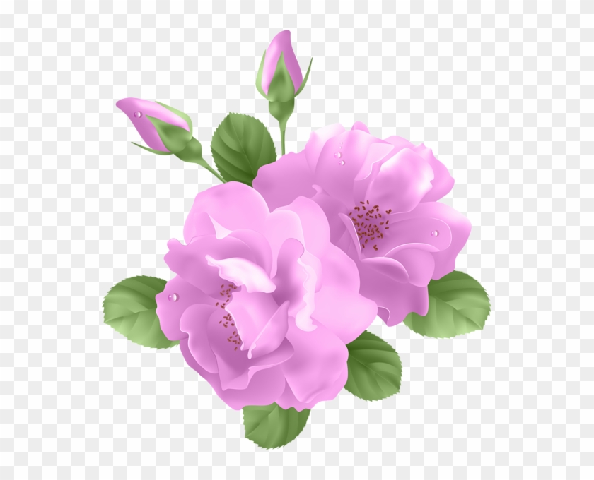 Wafer Paper Flowers, Borders And Frames, Vintage Heart, - Lilac Rose Clipart - Png Download