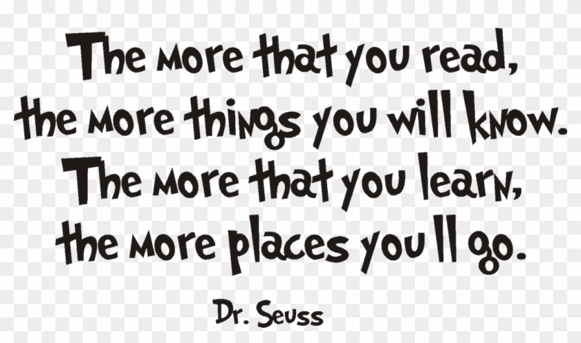 Back To Top - Dr Seuss Poems The More You Read Clipart