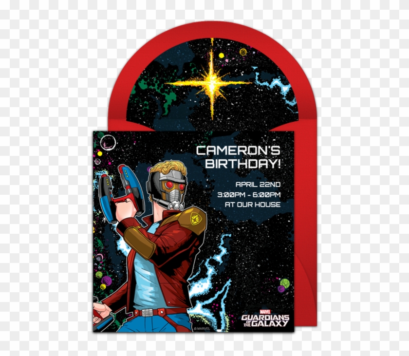 Gotg Star-lord Classic Online Invitation - Star Lord Invitations Clipart #1572320