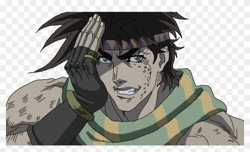 He Can Already Somewhat Control Water, So He Should - Joseph Joestar Hand On Face Pose Clipart