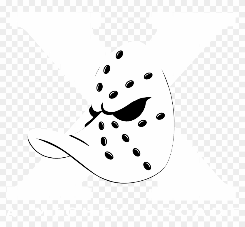 Anaheim Mighty Ducks Logo Black And White - Anaheim Mighty Ducks Clipart