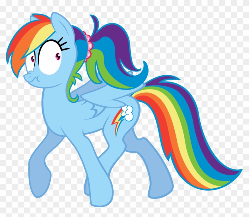 Pony Rainbow Dash Mammal Vertebrate Horse Like Mammal - Mlp Rainbow Dash Ponytail Clipart #1574390