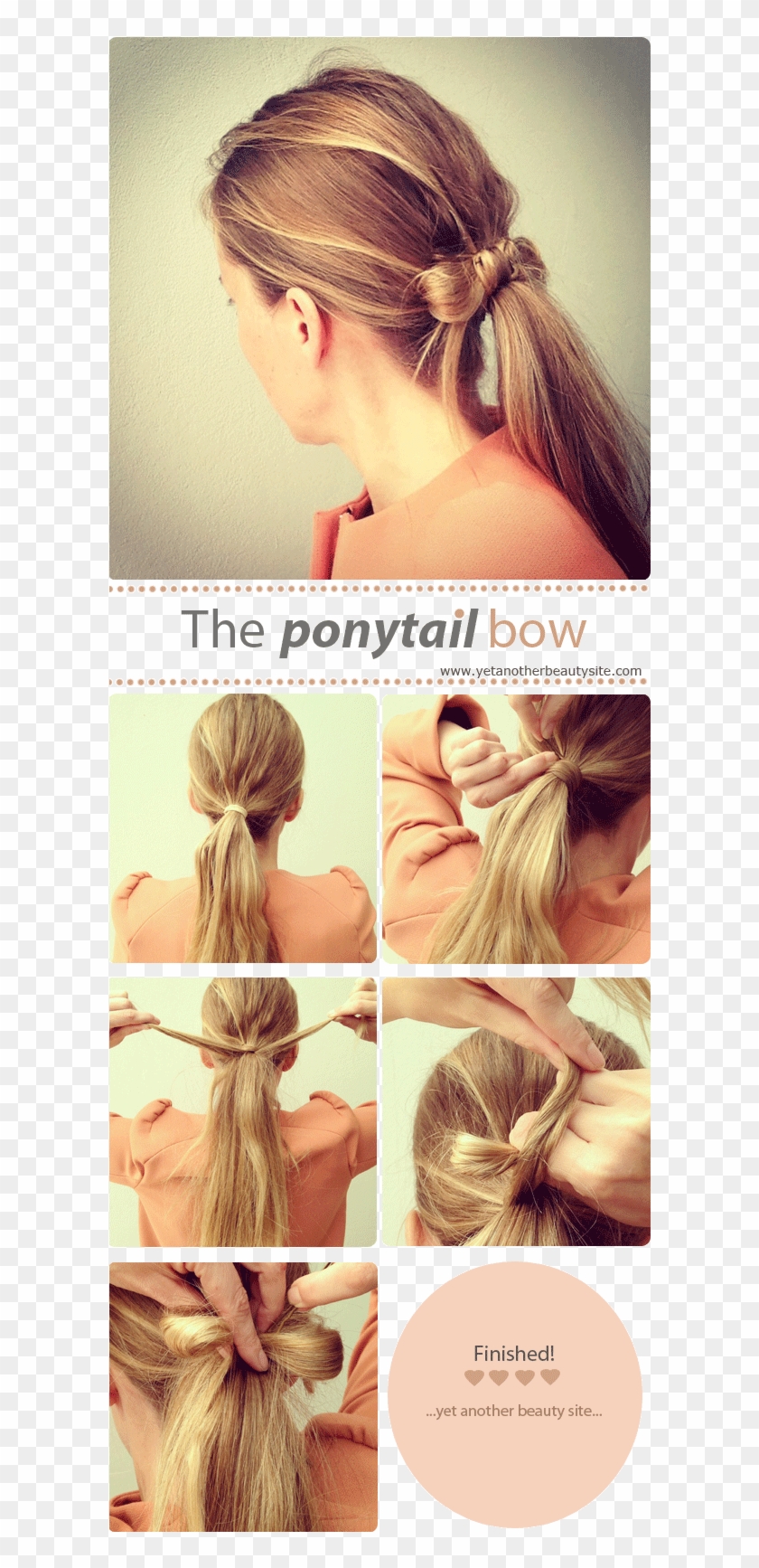 View In Gallery Hair Bow Ponytail - Ponytail Easy Cute Hairstyles Step By Step Clipart #1574517