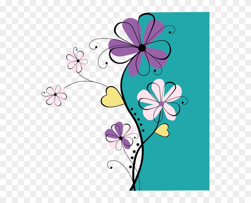 Graphic Flower Mural Design Clipart