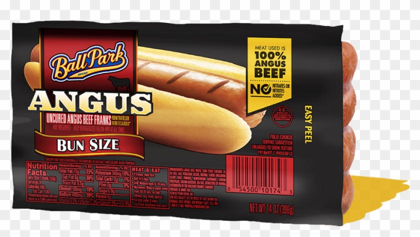 Ball Park Bun Size Angus Beef Hot Dogs - Ball Park Franks Clipart #1575002