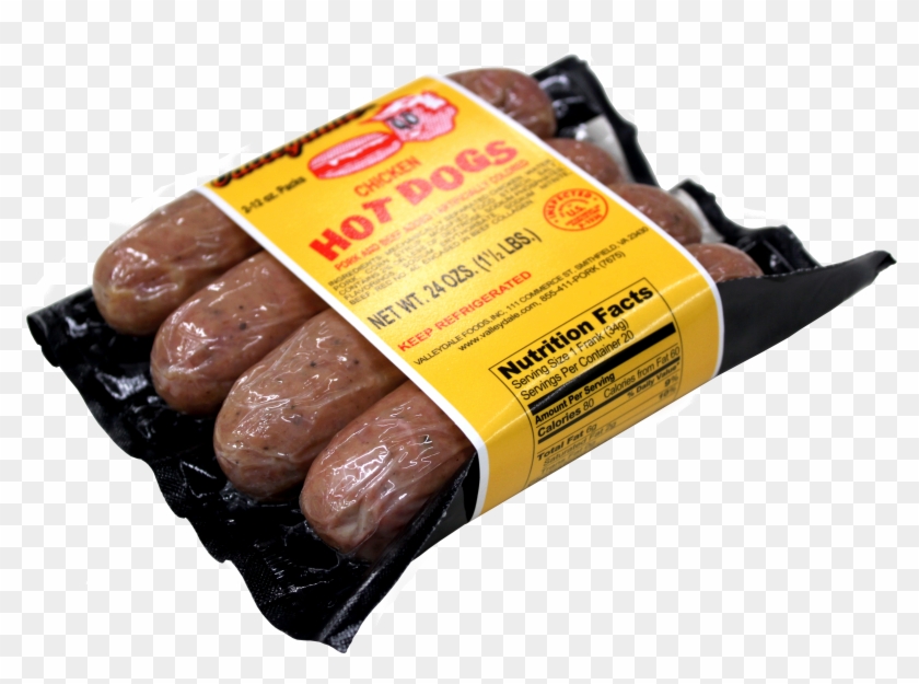 Hot Dogs Labeled By Ultrasonic Banding Machine Clipart