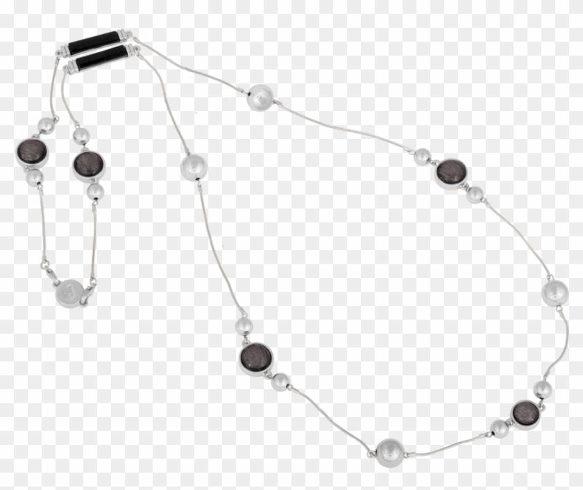 Ioaku Moon Iconic Silver Sparkle Grey - Necklace Clipart #1575183