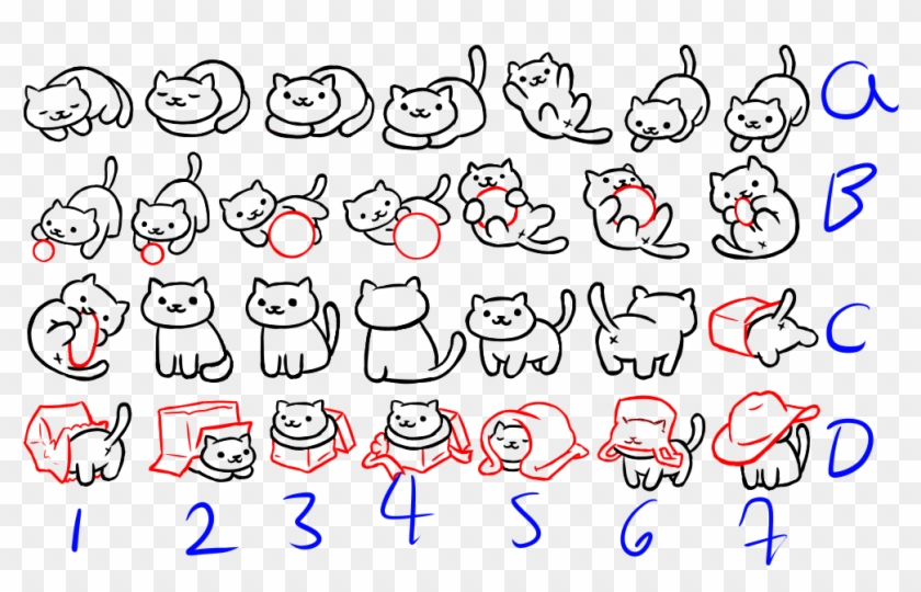 Eiqjslb - Neko Atsume Cat Drawing Clipart