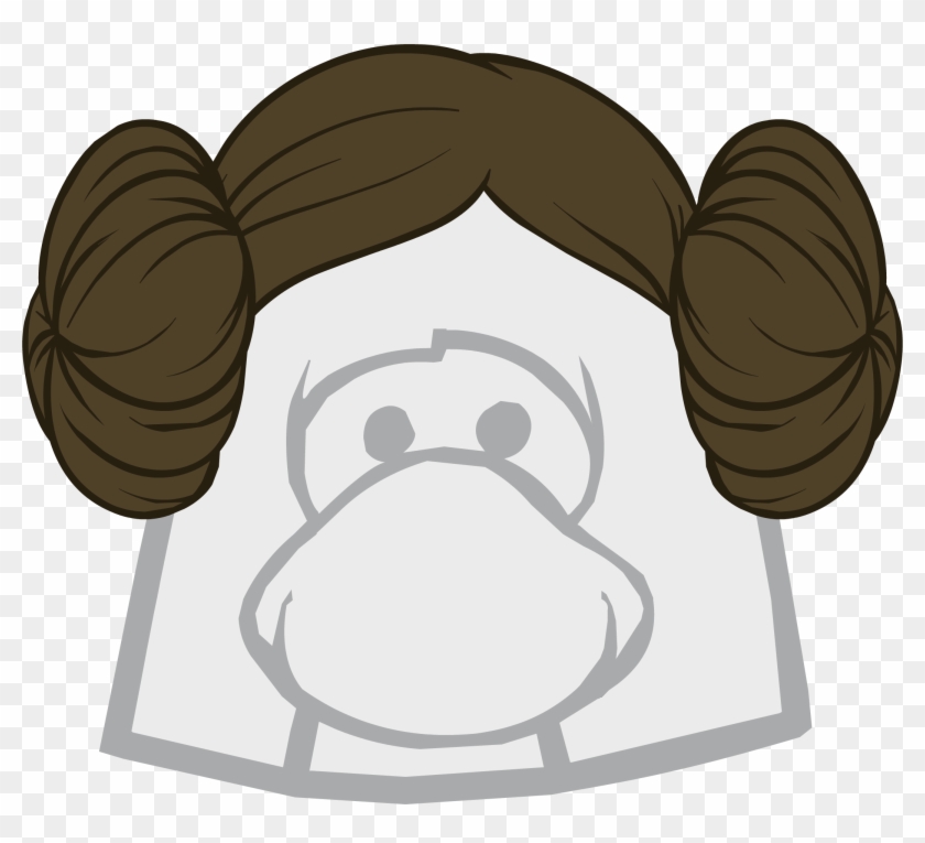 Star Wars Princess Leia Clipart - Club Penguin Red Wig - Png Download