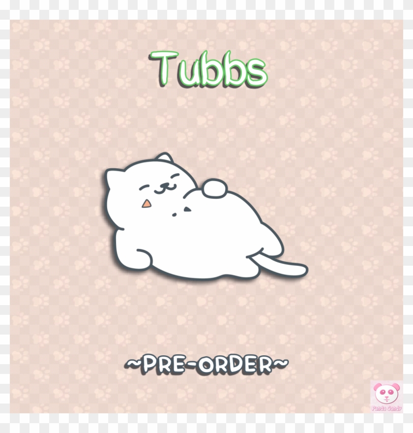 Pre-order*** Tubbs Neko Atsume Hard Enamel Pin - Illustration Clipart #1575614