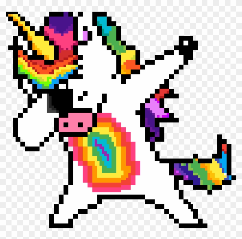 Pixel Art A Imprimer , Png Download - Cute Pixel Art Unicorn Clipart