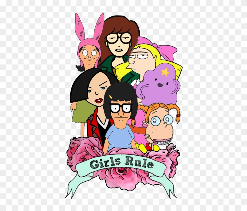 Adventure Time Girls Daria Hey Arnold Girls Rule Jane - Women Supporting Women Png Clipart #1576067