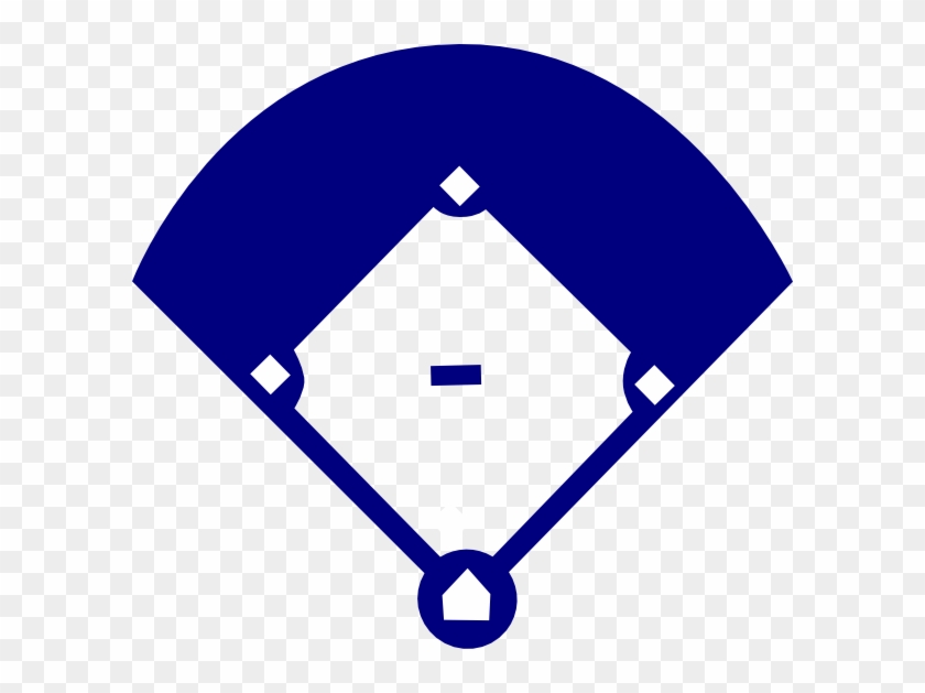 Baseball Field Blue Clip Art At Clker - Black And White Baseball Field Clipart - Png Download #1576447