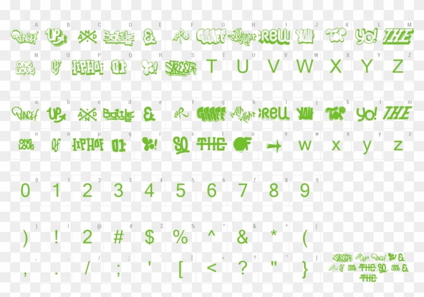 Hip Hop Fonts Png Transparent Image - Font Clipart
