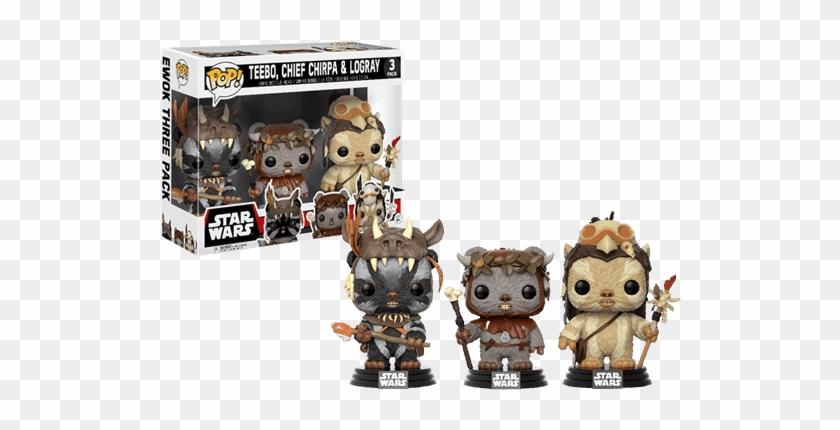 Teebo, Chief Chirpa And Logray 3-pack Pop Vinyl Figure - Ewok Funko Pop 3 Pack Clipart