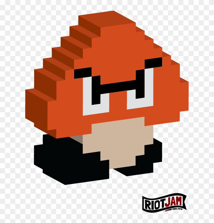 Goomba - Mario 8 Bit Goomba Clipart #1578076