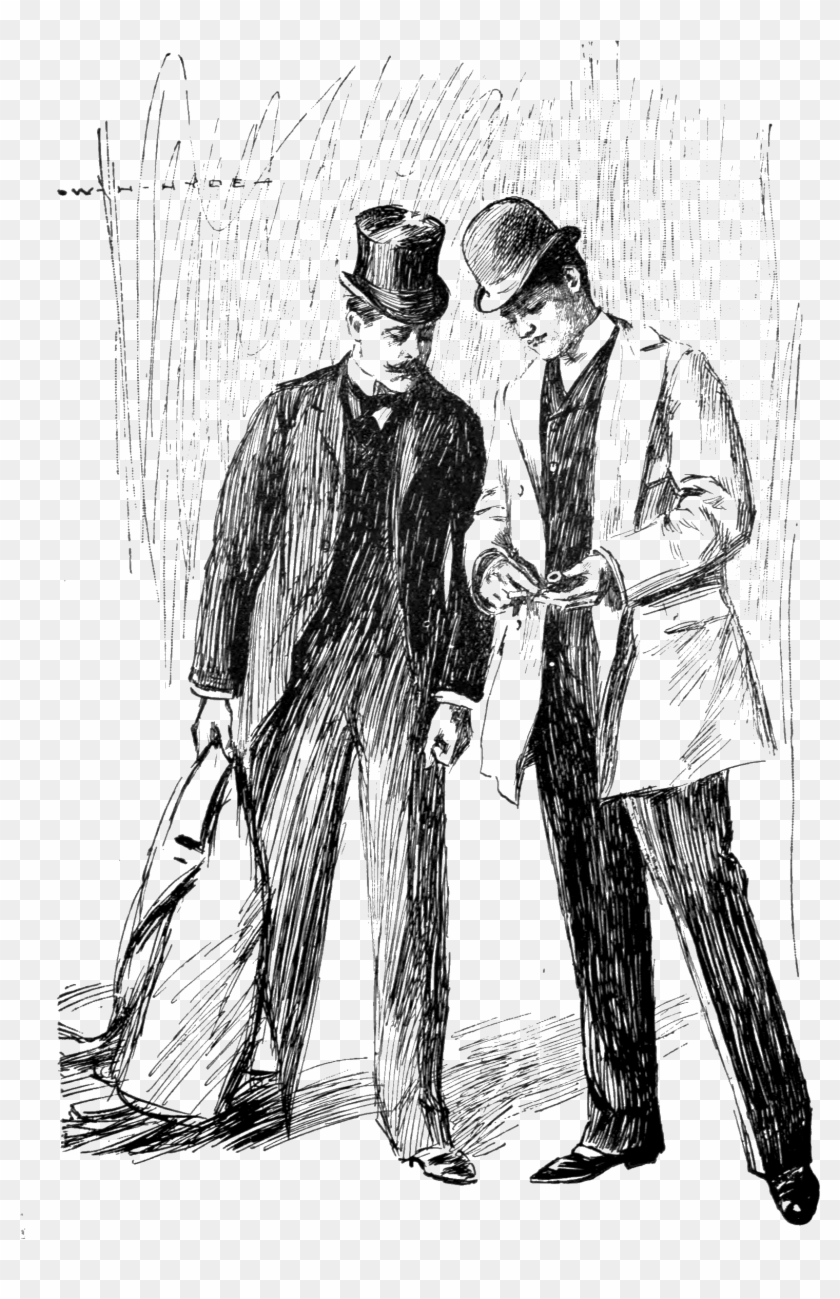 Memoirs Of Sherlock Holmes 1894 Burt - Sherlock Holmes Watson Illustration Clipart