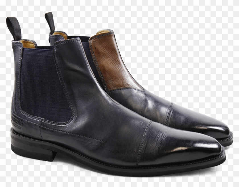 Ankle Boots Freddy 5 Remo Navy Tan Elastic Navy Navy - Chelsea Boot Clipart