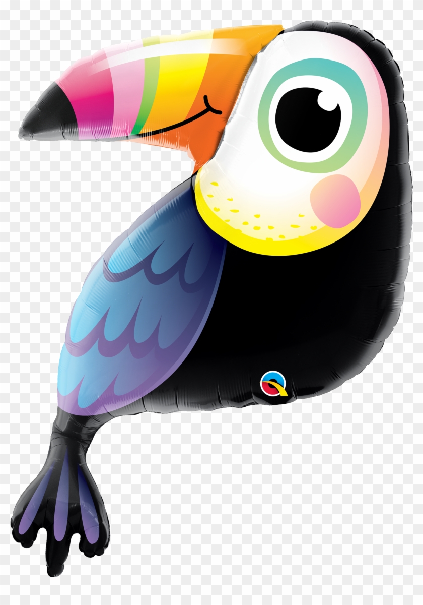 41" Colorful Toucan Foil Balloon - Toucan Balloon Clipart #1578873