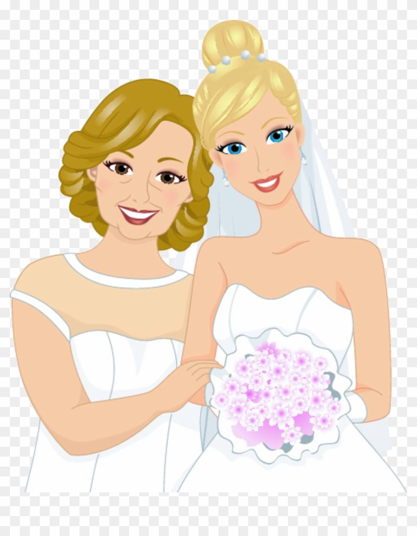 Banner Transparent Download Bride And Bridesmaid Clipart - Mother Of Bride Illustration - Png Download #1578996