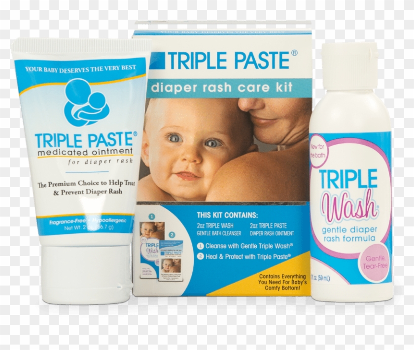 Triple Paste Diaper Rash Care Kit - Cosmetics Clipart #1579396