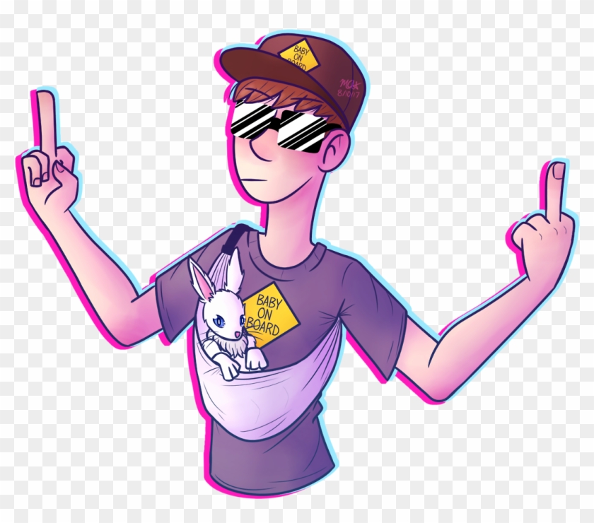 Made Some Fanart Of @pyrocynical And His New Son Rabbit, - Blue The Rabbit Pyrocynical Clipart