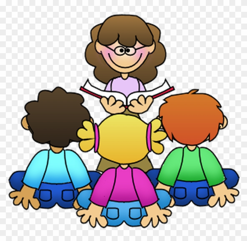 Guided Reading Teacher Student Clip Art - Teacher Reading Clip Art - Png Download