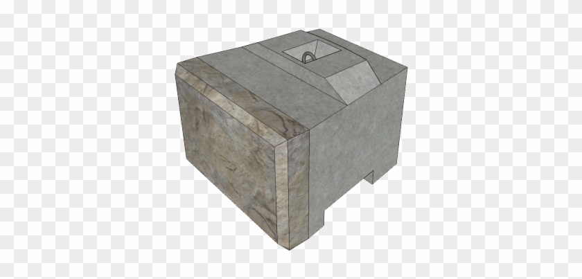 Image Of Recon Half Middle Block - Concrete Clipart #1580122