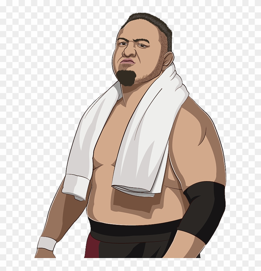 Wwe动漫插画系列“萨摩亚屈服机器” 萨摩亚 - 乔 - 动漫 - 肖像漫画 - Skydd Ok - - Illustration Clipart #1580231