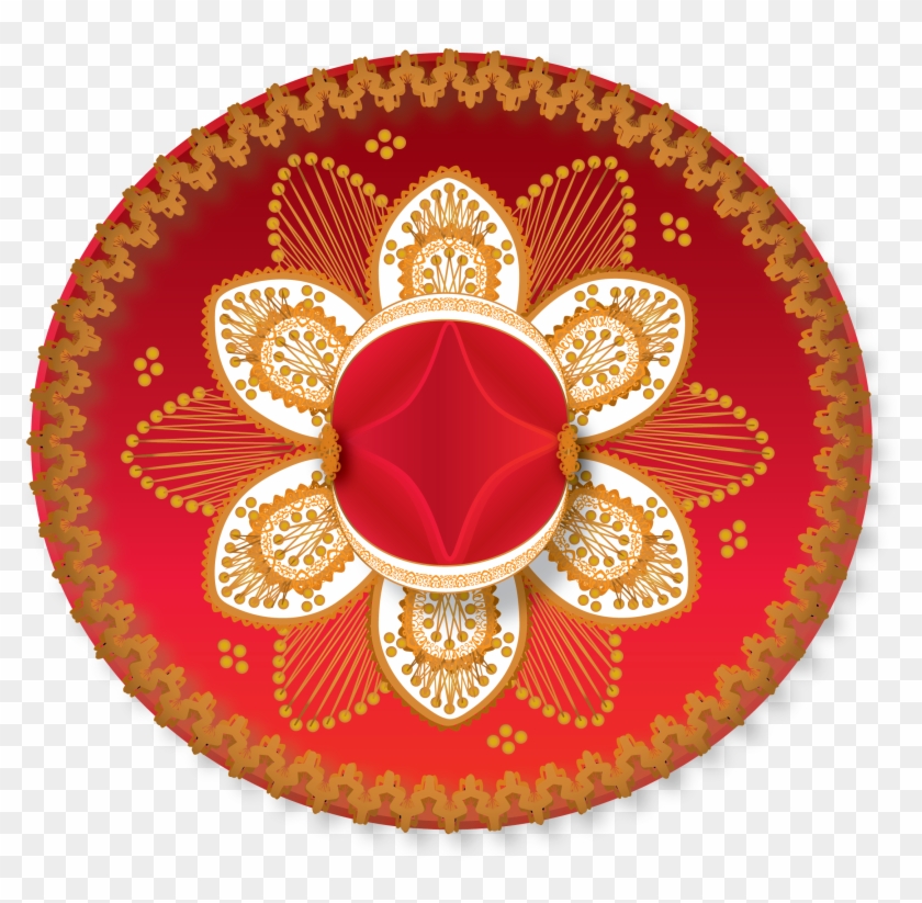 Flower Orange Flower Yellow Hat Pink - Circle Clipart