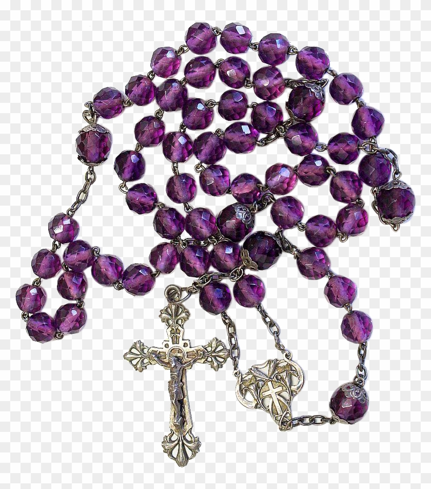 All Antique And Vintage Rosaries That I List Come From - Rosary Purple Png Clipart