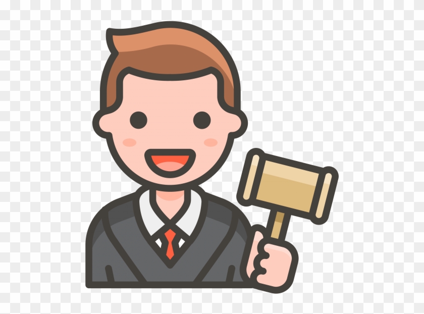 Man Judge Emoji - Juiz Icone Png Clipart #1580634