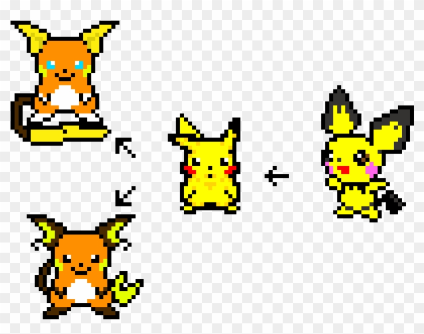 Pichu Evolution - Pichu Evolution Pixel Art Clipart
