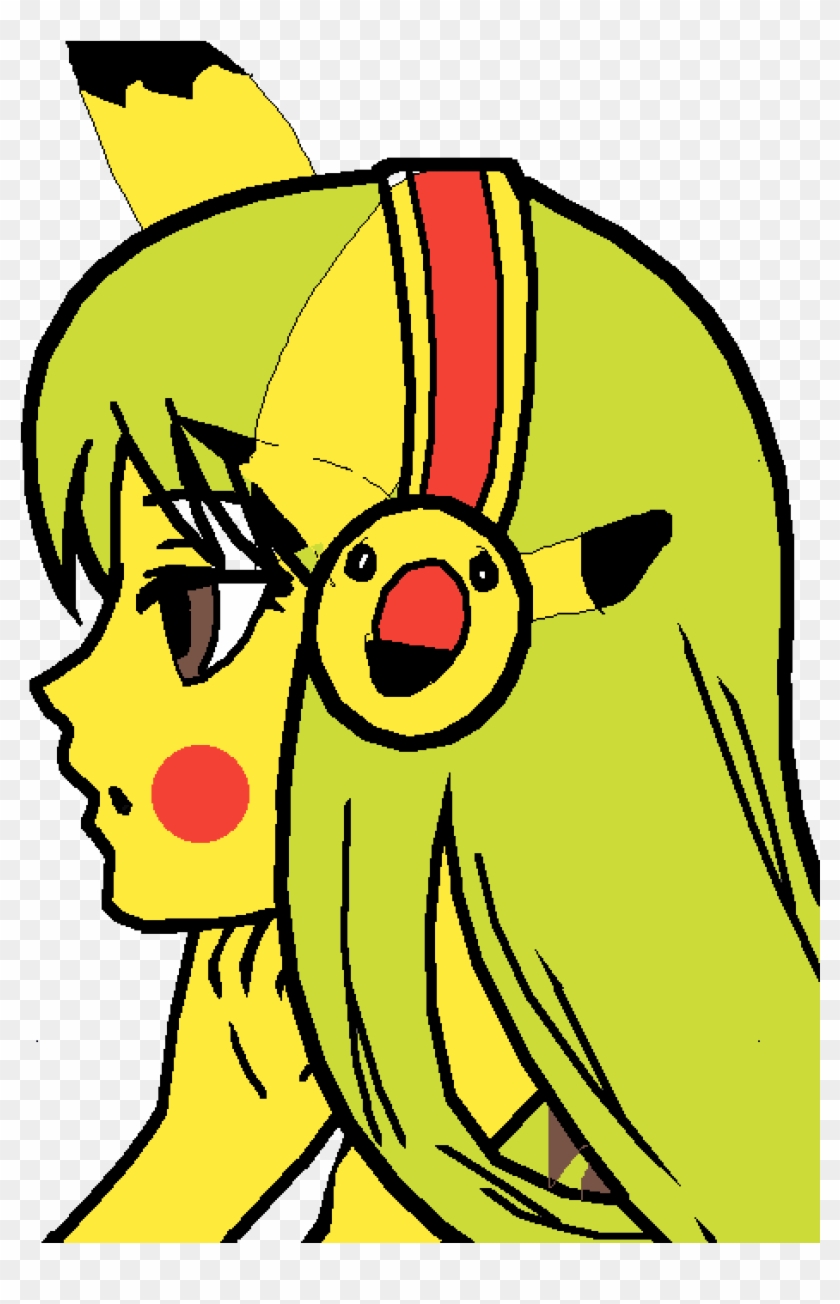 Pichu - Anime Tirl Eye Drawing Clipart