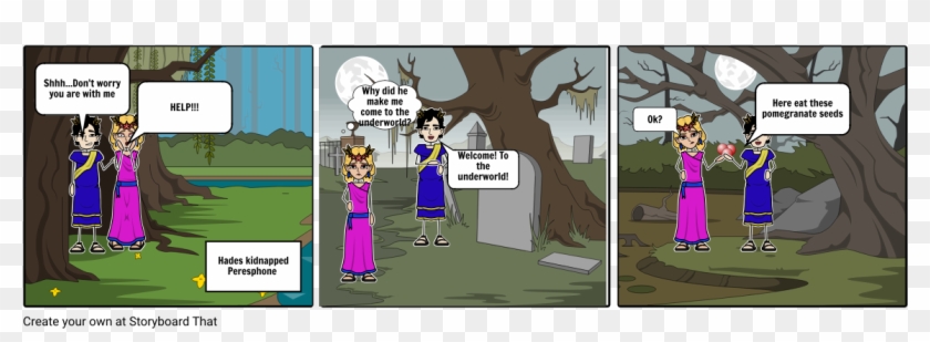 Persephone And Hades - Cartoon Clipart #1581912