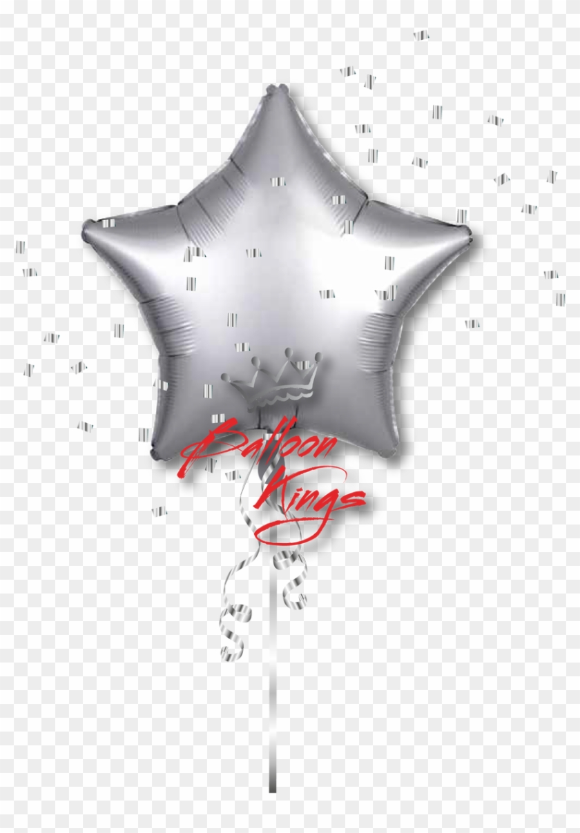 Satin Luxe Platinum Star - Balloon Clipart