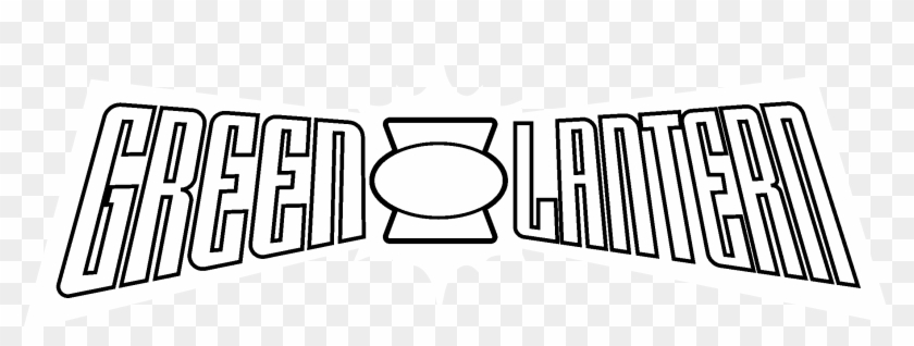 Green Lantern Logo Black And White - Line Art Clipart