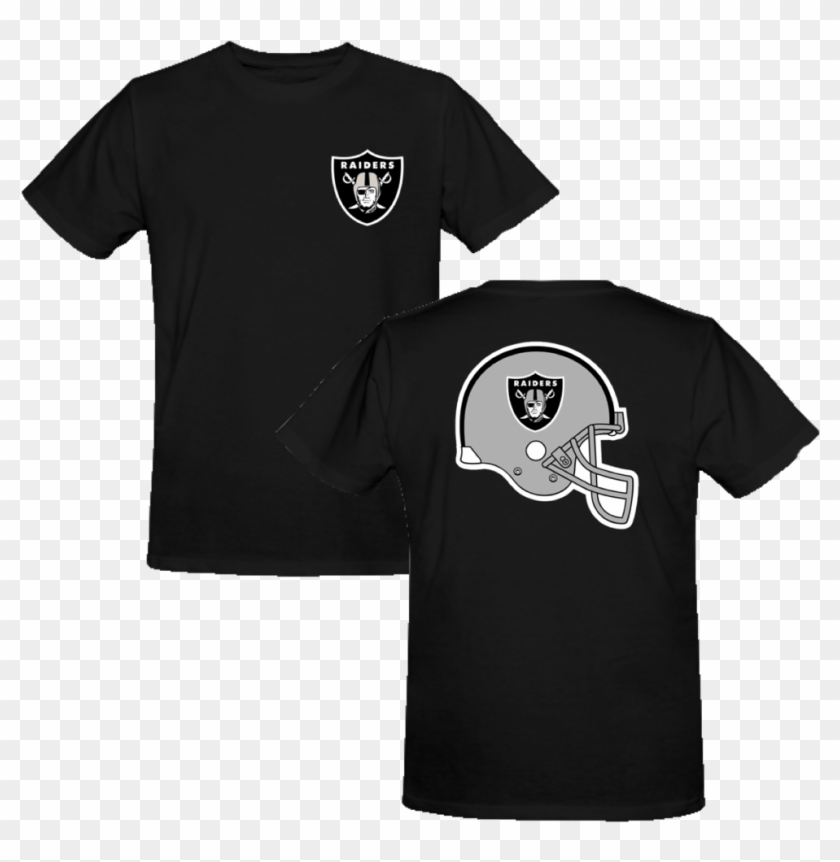 Oakland Raiders Majestic Nfl Helmet Logo T-shirt Black Clipart