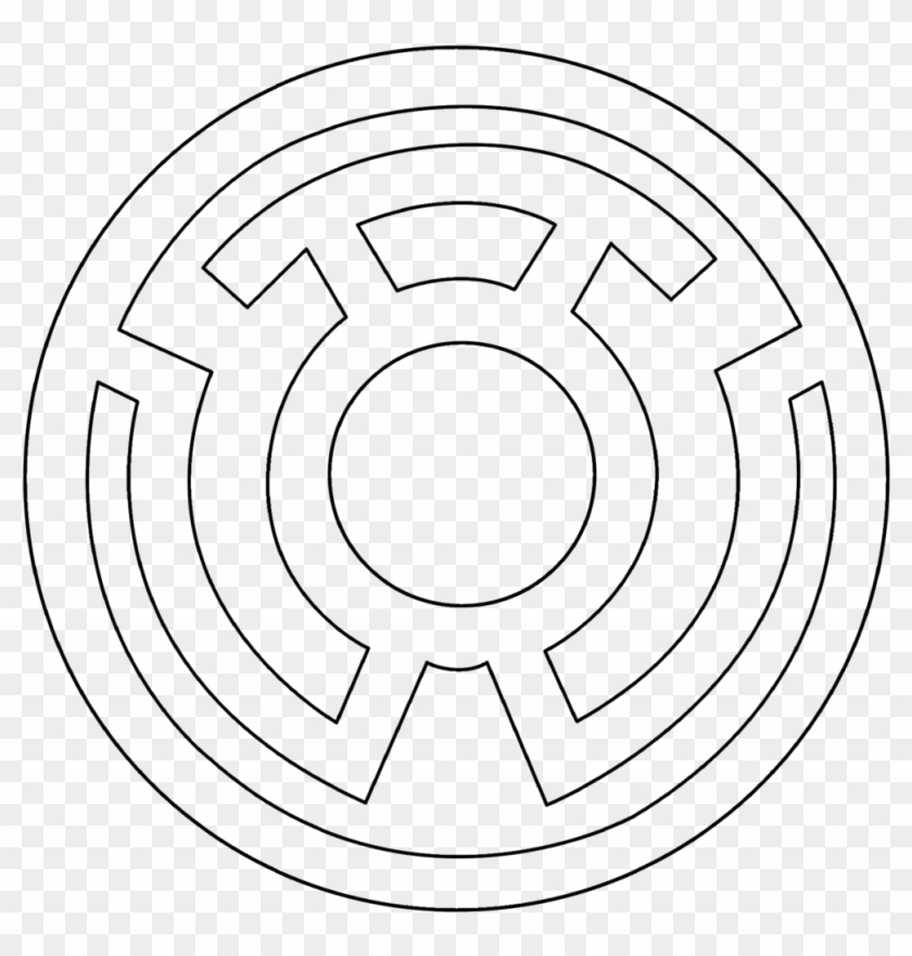 Green Lantern Symbol Coloring Pages With 1 And Best - Yellow Lantern Logo Black And White Clipart