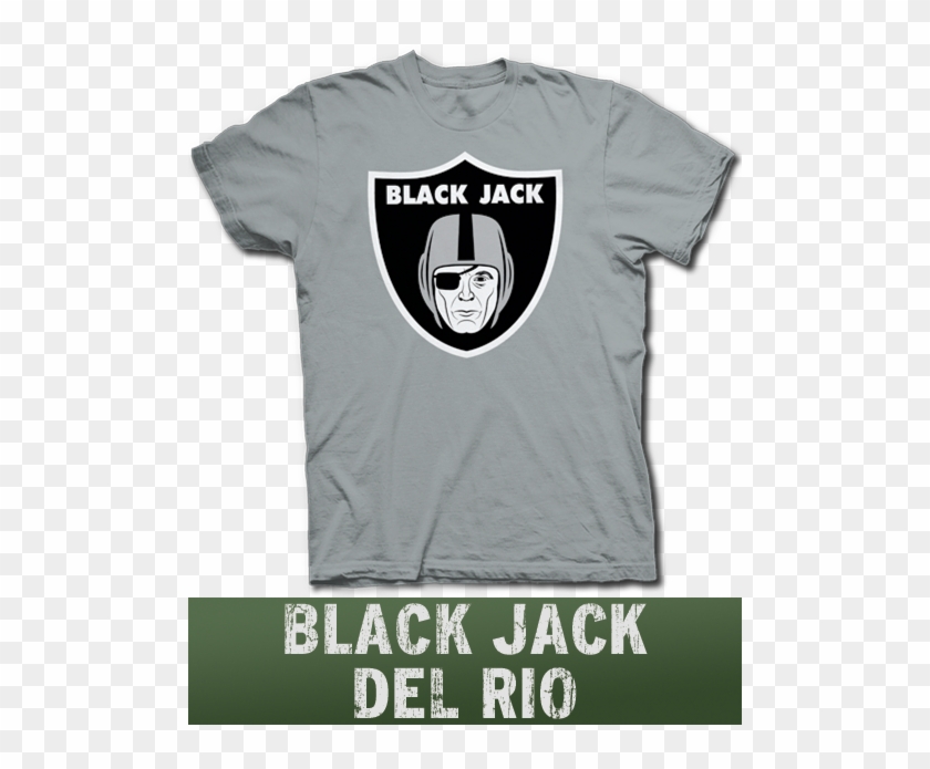 Black Jack Del Rio Oakland Raider Nation Coach Logo - T Shirt Clipart