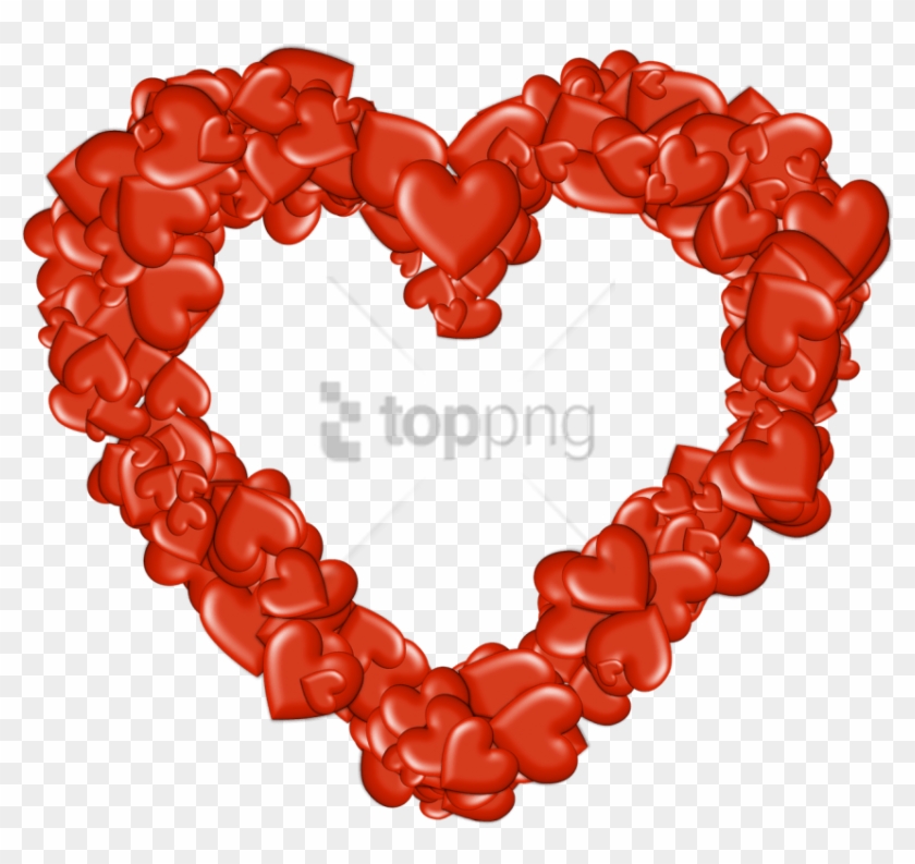 Free Png Download Heart Made Of Hearts Png Images Background - Heart Outlined Transparent Clipart #1582765